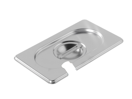 COUVERCLES INOX AVEC ENCOCHE POUR BACS GN2/3